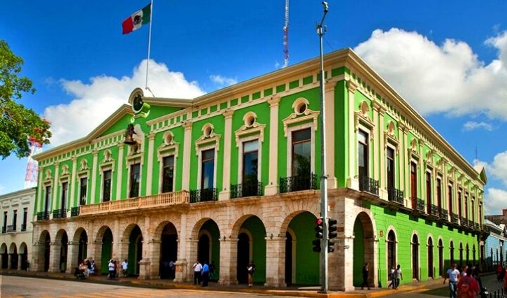 Edificio del palacio de gobierno en Mérida, Yucatán