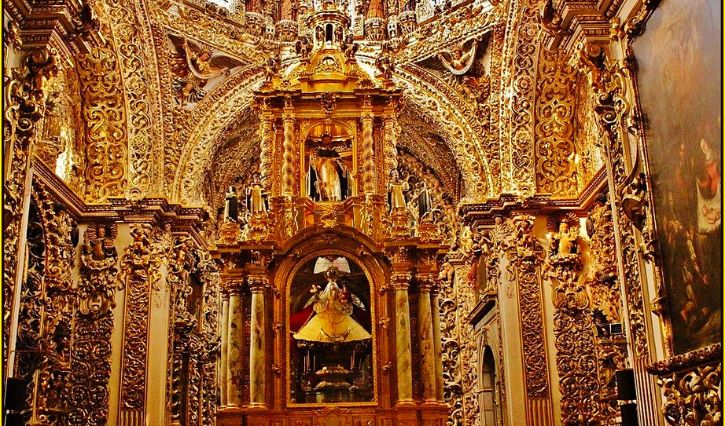 Capilla de la virgen del Rosario en Puebla
