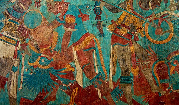 Pintural mural prehispanica de Cacaxtla