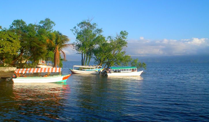 Vista panorámica de la laguna de Catemaco, Veracruz