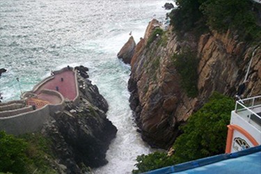 Vista panorámica de La Quebrada, Acapulco