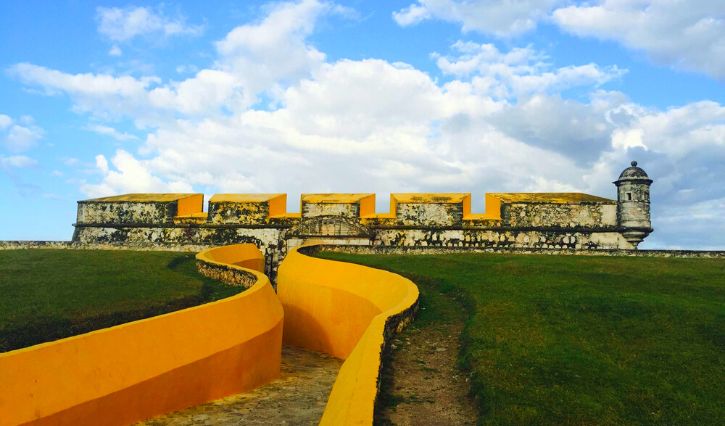 Vista panorámica del Fuerte de San Miguel en Campeche