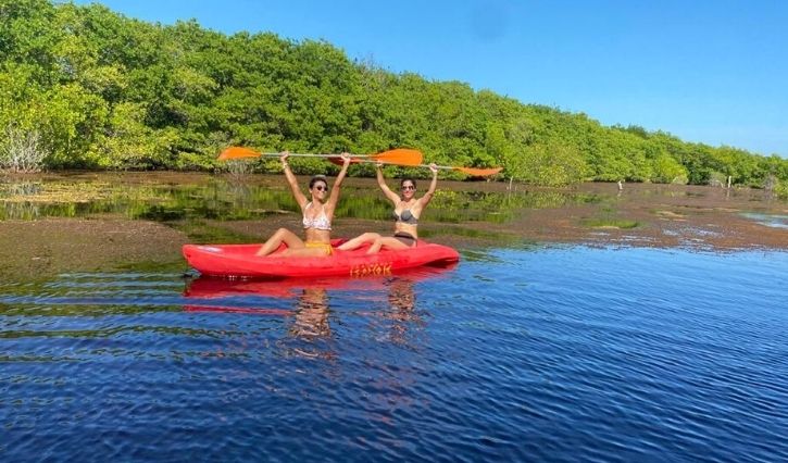 Recorrido en kayak en Sisal, Yucatán