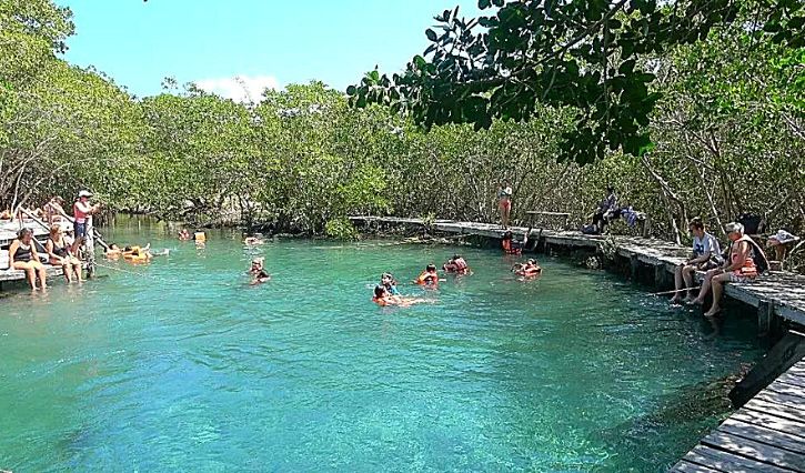 Ojo de agua cenote de Yalahau