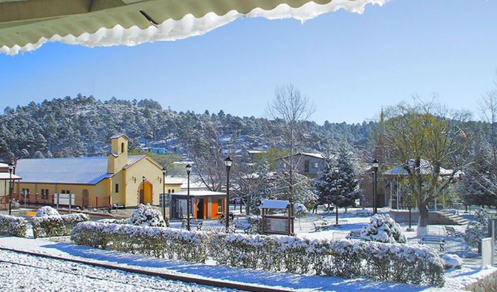 Nieve en Creel en epoca de invierno