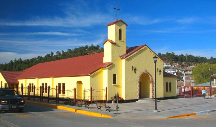 Plaza central de Creel en Chihuahua