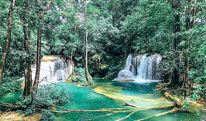 Ideal para nadar en las ricas aguas de la cascada